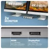 Axagon HMC-CUB83X2 USB 10 Gbps centrālmezgls, 2x USB-A, USB-C, HDMI un DP 4K/144 Hz, RJ-45, PD 100 W