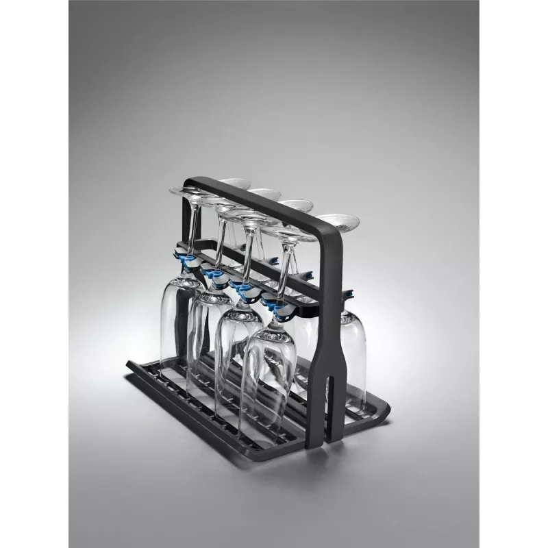 Vīna glāžu turētājs Electrolux 9029795540 — melns, 8 glāzēm, A260×P220×D330 mm