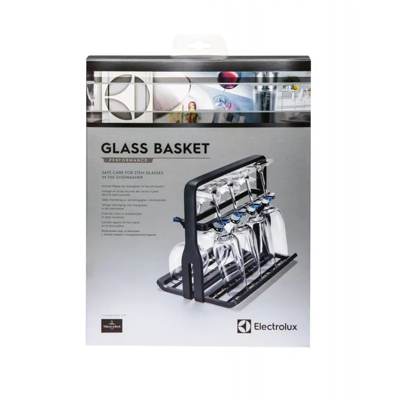 Vīna glāžu turētājs Electrolux 9029795540 — melns, 8 glāzēm, A260×P220×D330 mm