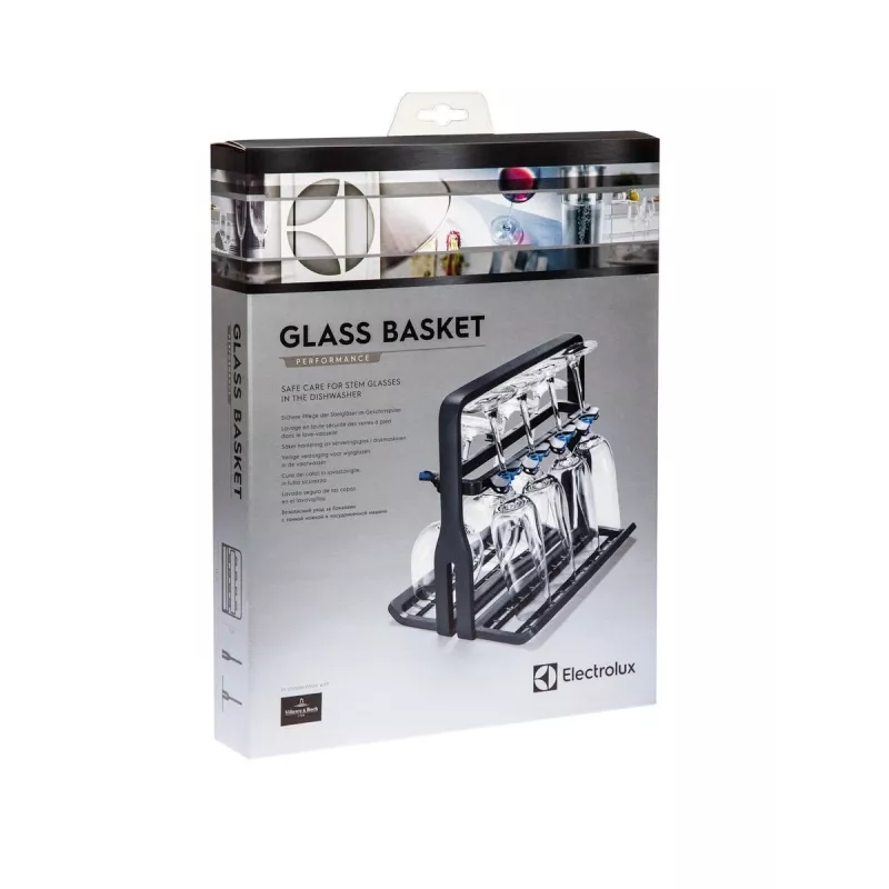 Vīna glāžu turētājs Electrolux 9029795540 — melns, 8 glāzēm, A260×P220×D330 mm