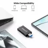Manhattan USB-A / USB-C combo Multi-Card Reader/Writer, 5 Gbps (USB 3.2 Gen1 aka USB 3.0), Male to microSD and SD/MMC Slots, Mini Format, SuperSpeed USB, Windows or Mac, Melns/Transparent, Three Year Warranty