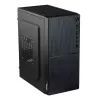 Datora korpuss Akyga AK35BK Micro Tower, Micro-ATX/Flex-ATX/Mini-ITX, maks. GPU 25 cm, maks. CPU dzesētājs 14 cm, 2×3,5 collu + 2×2,5 collu nodalījumi, USB 2.0×2, melns