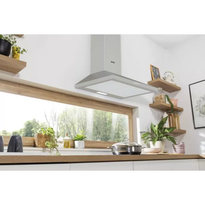Gorenje KH60A F2LB SS WHC629E4X RL_G400, 450 m³/h, Kanāla/recirkulācijas, C, A, B, 65 dB