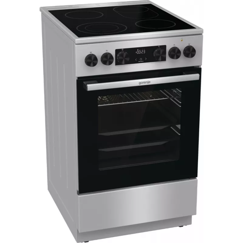 Gorenje GECS5C70XA plīts Brīvi stāvoša plīts Elektriskā Keramiskā plīts virsma Nerūsējošais tērauds