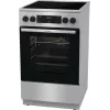 Gorenje GECS5C70XA plīts Brīvi stāvoša plīts Elektriskā Keramiskā plīts virsma Nerūsējošais tērauds