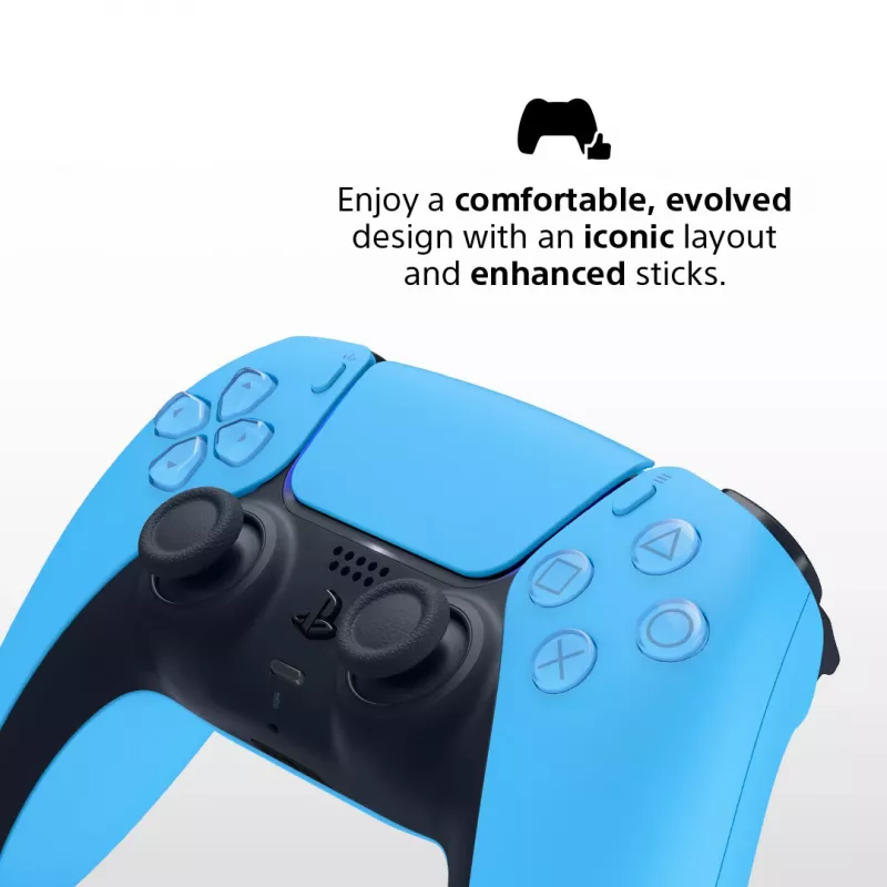 Spēļu kontrolieris Sony DualSense v3 Blue — Bluetooth/USB, USB-C, iebūvēts akumulators, saderīgs ar PlayStation 5