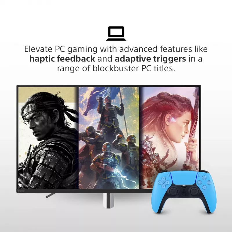 Spēļu kontrolieris Sony DualSense v3 Blue — Bluetooth/USB, USB-C, iebūvēts akumulators, saderīgs ar PlayStation 5