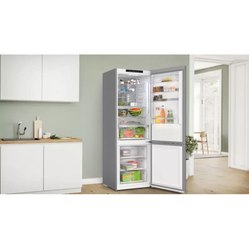 Bosch Serie 6 KGN49LBCF ledusskapis-salīmētava Brīvi stāvoša 440 l Melna