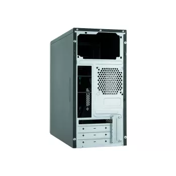 PC Case CHIEFTEC ATX Mini-Tower Alu Brossé SECC Melns — Micro ATX, 2×3.5 inch bays, 2×5.25 inch bays, USB2.0+2×USB3.2 Gen1