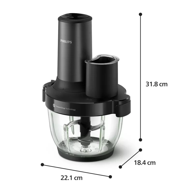 Philips 5000 series HR1507/00 elektriskais pārtikas smalcinātājs 2 L 650 W Melns