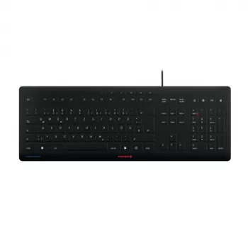 Tastatūra CHERRY Stream JK-8502DE-2 USB QWERTZ vācu melna vadu 115 taustiņi