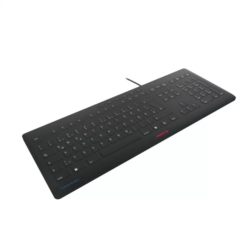 Tastatūra CHERRY Stream JK-8502DE-2 USB QWERTZ vācu melna vadu 115 taustiņi