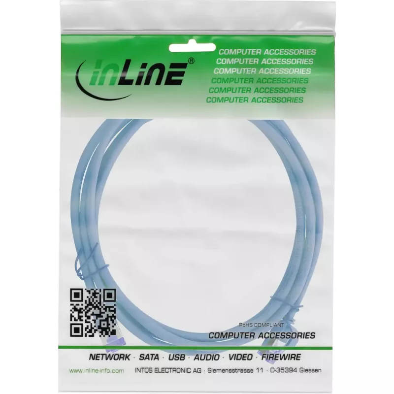 InLine 74933B tīkla kabelis zils 0,3 m Cat6a S/FTP (S-STP)