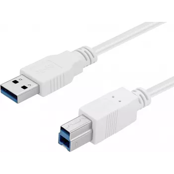Sandberg USB 3.0 A-B kabelis 1,8 m, 1,8 m, USB A, USB B, USB 3.2 Gen 1 (3.1 Gen 1), 5 Gbit/s, Balta