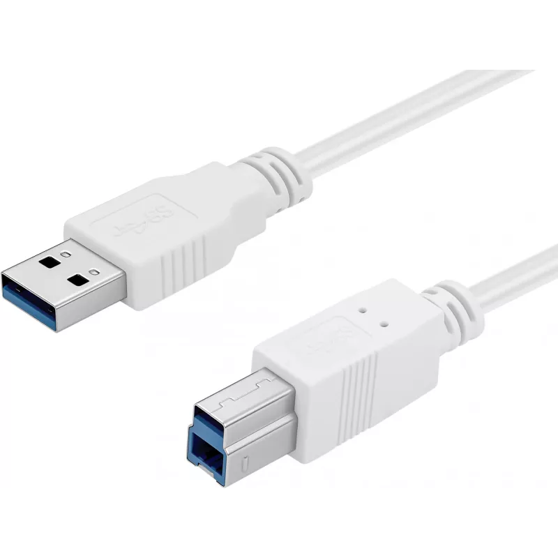 Sandberg USB 3.0 A-B kabelis 1,8 m, 1,8 m, USB A, USB B, USB 3.2 Gen 1 (3.1 Gen 1), 5 Gbit/s, Balta