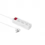 Microconnect GRU0033WS strāvas pagarinātājs 3 m 3 maiņstrāvas kontaktligzdas Balts