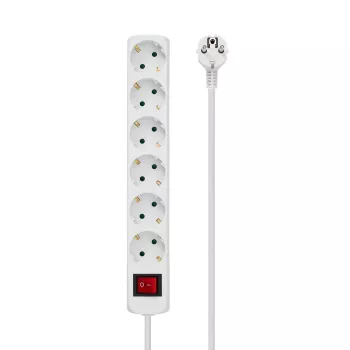 Microconnect GRU0063W strāvas pagarinātājs 3 m 6 maiņstrāvas kontaktligzdas Iekštelpām Balts