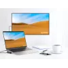 Manhattan USB-C dokstacija/cilnis ar karšu lasītāju un MST, pieslēgvietas (x7): Ethernet, HDMI (x2 4k@60Hz), USB-A (x3) un USB-C, ar Power Delivery (PD) 100 W – nepieciešams ārējs USB-C lādētājs (nav komplektā). Darbojas ar USB strāvu (nav nepieciešams ārējs barošanas avots), kad PD netiek izmantots