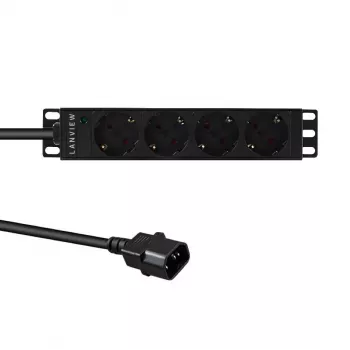 Plaukta barošanas sadales bloks Lanview LVR-2MSCH-SCH-C13-4 — Lanview barošanas sadales bloka modelis LVR-2MSCH-SCH-C13-4
