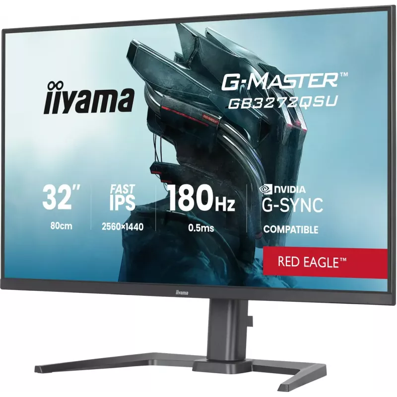 iiyama G-MASTER GB3272QSU-B1 datora monitors 80 cm (31,5 collas) 2560 x 1440 pikseļi Quad HD LED Melns