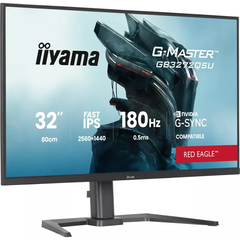iiyama G-MASTER GB3272QSU-B1 datora monitors 80 cm (31,5 collas) 2560 x 1440 pikseļi Quad HD LED Melns