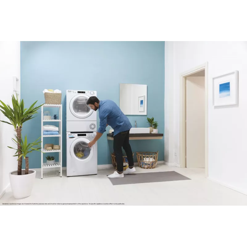 Candy Smart Pro CSOE H9A2TE-S veļas žāvētājs Brīvstāvošs Ielādēšana no priekšas 9 kg Balts