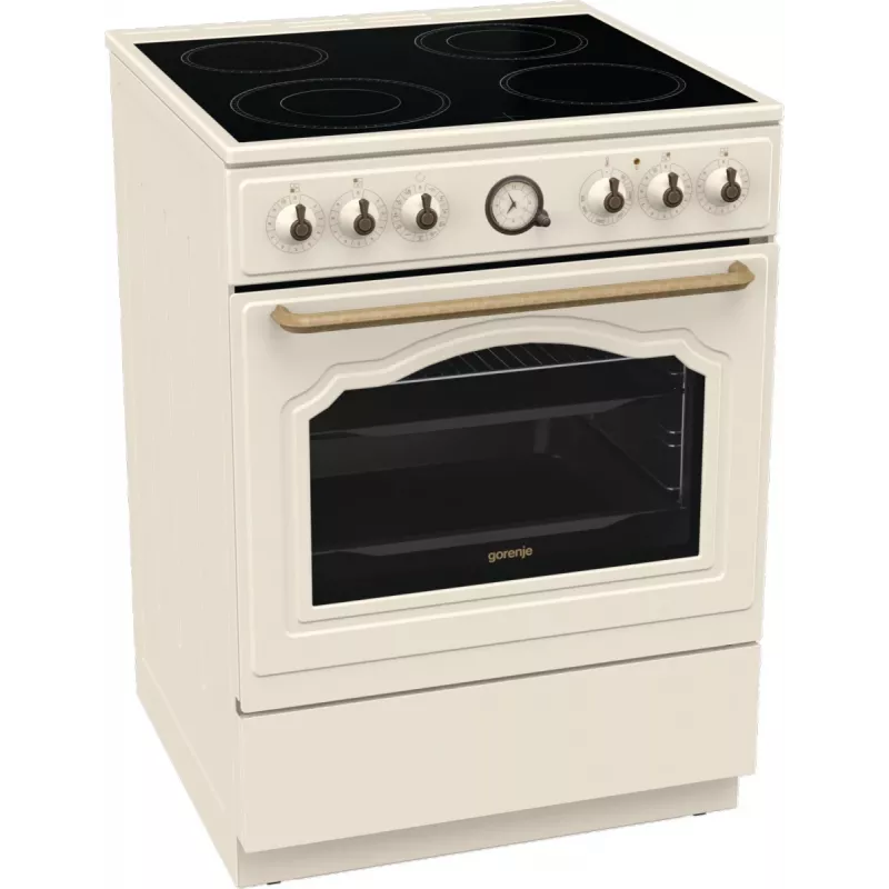 Gorenje GECS6B70CLI Brīvi stāvoša plīts Keramikas virsma Bēša