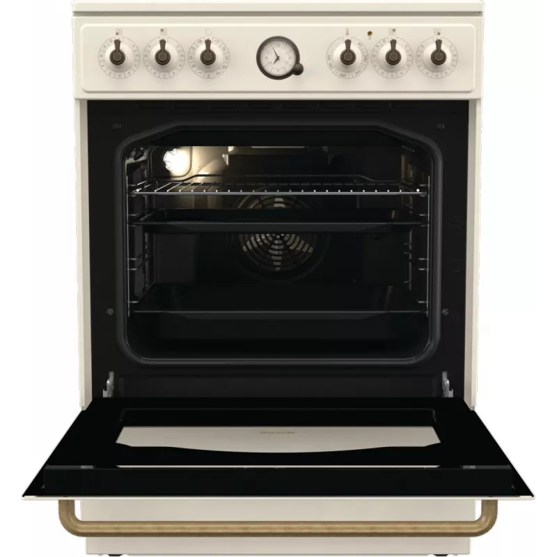 Gorenje GECS6B70CLI Brīvi stāvoša plīts Keramikas virsma Bēša