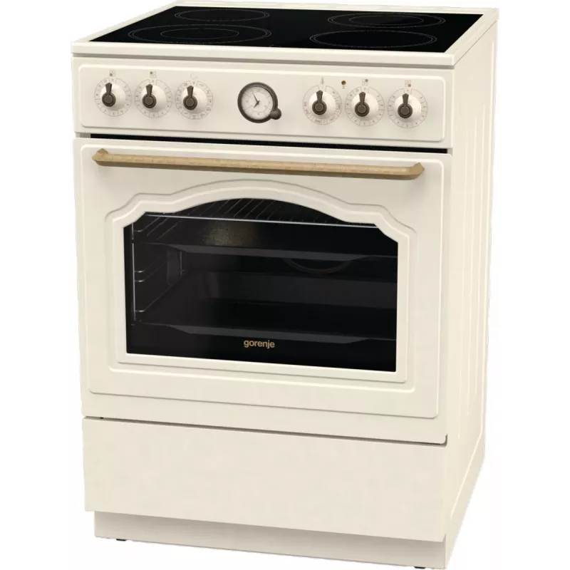 Gorenje GECS6B70CLI Brīvi stāvoša plīts Keramikas virsma Bēša