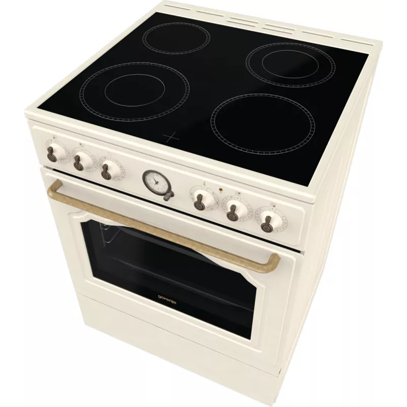 Gorenje GECS6B70CLI Brīvi stāvoša plīts Keramikas virsma Bēša