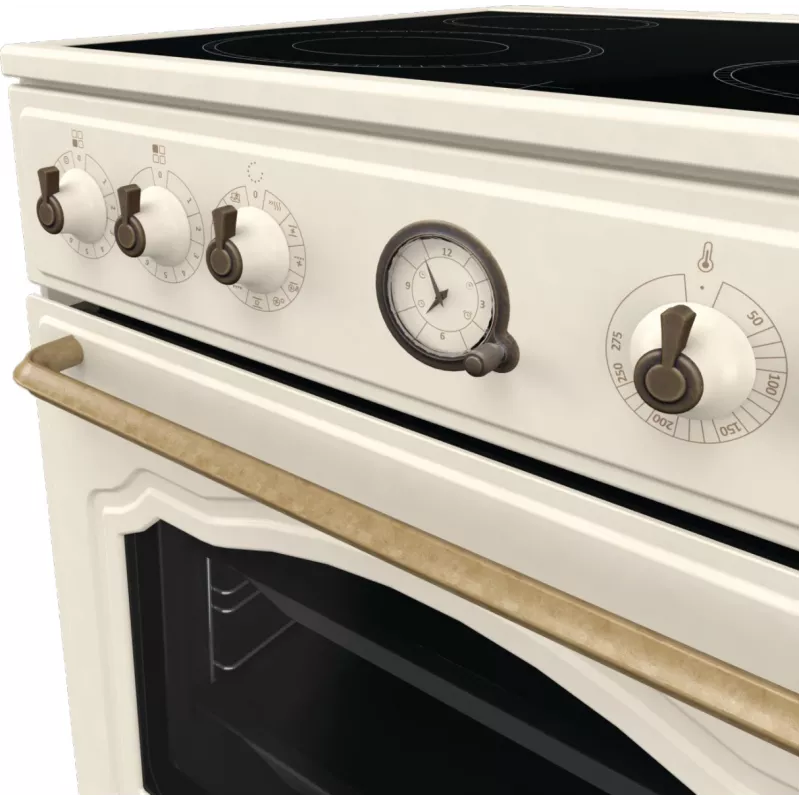 Gorenje GECS6B70CLI Brīvi stāvoša plīts Keramikas virsma Bēša