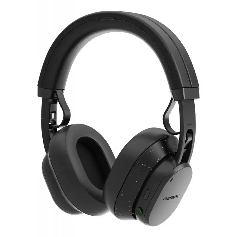 Bezvadu austiņas Fairphone Fairbuds XL — Bluetooth, USB-C, 20–20 000 Hz, 10 m diapazons, Melnas, 330 g