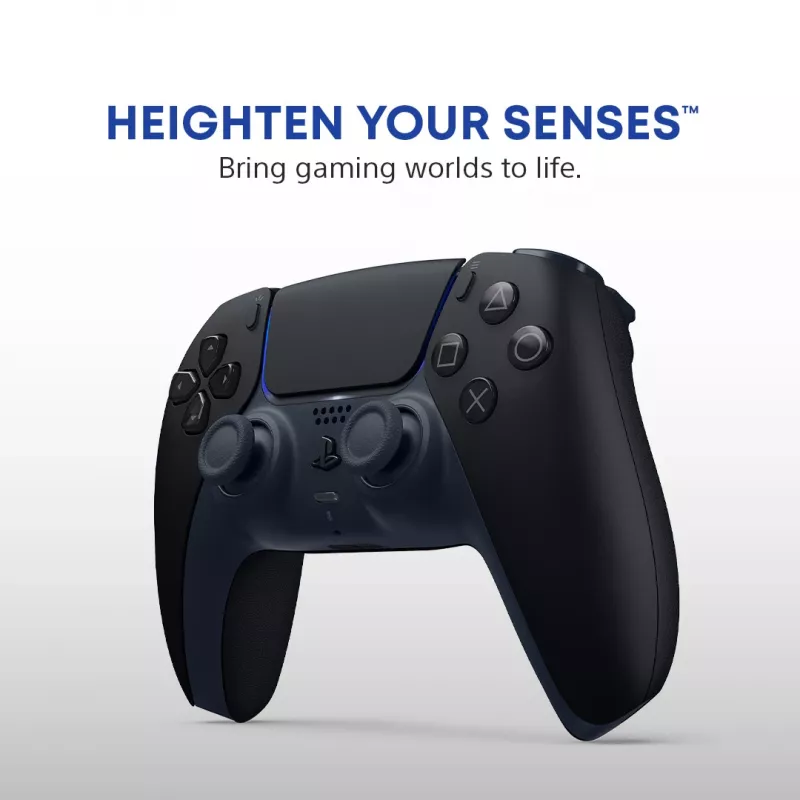 Gamepad Sony DualSense v3 Melns — Bluetooth/USB, PS5, iebūvēts akumulators, USB-C, vadu un bezvadu