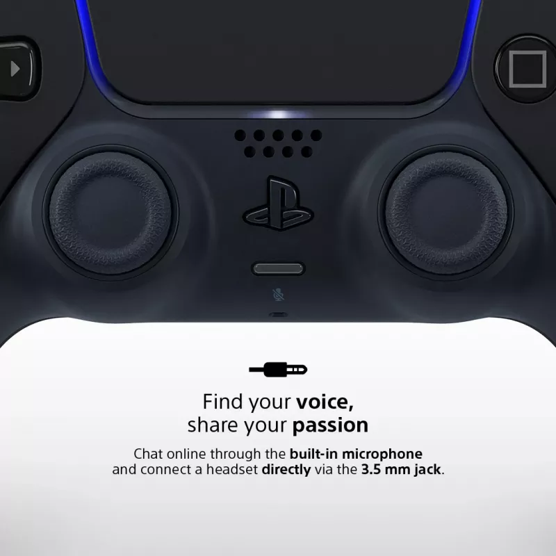 Gamepad Sony DualSense v3 Melns — Bluetooth/USB, PS5, iebūvēts akumulators, USB-C, vadu un bezvadu