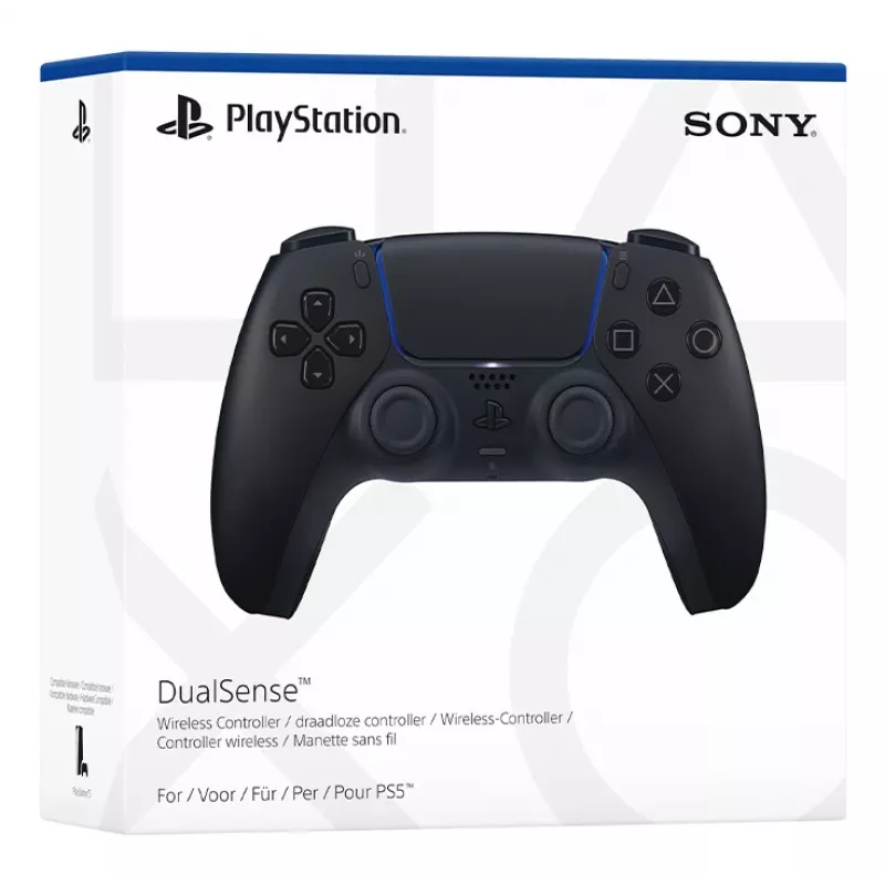 Gamepad Sony DualSense v3 Melns — Bluetooth/USB, PS5, iebūvēts akumulators, USB-C, vadu un bezvadu