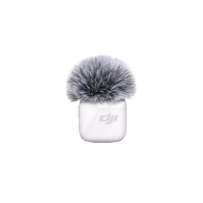 Bezvadu mikrofonu raidītājs ar piespraudi DJI CP.RN.00000430.01 — 100–20000 Hz, 3,87 V baterija, līdz 11,5 h, balts, 26,1×26,6×16 mm