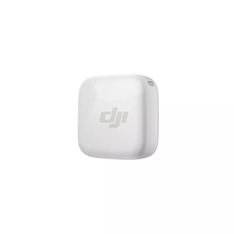 Bezvadu mikrofonu raidītājs ar piespraudi DJI CP.RN.00000430.01 — 100–20000 Hz, 3,87 V baterija, līdz 11,5 h, balts, 26,1×26,6×16 mm