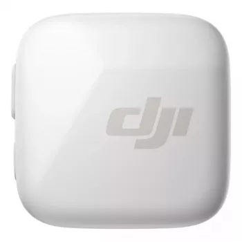 Bezvadu mikrofonu raidītājs ar piespraudi DJI CP.RN.00000430.01 — 100–20000 Hz, 3,87 V baterija, līdz 11,5 h, balts, 26,1×26,6×16 mm