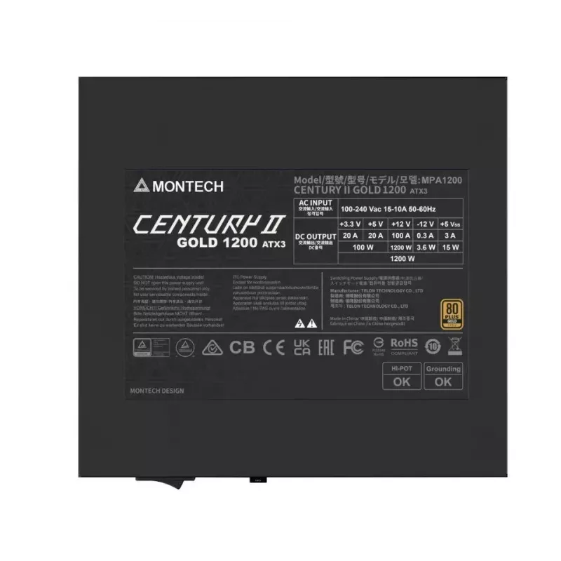 MONTECH CENTURY II 1200W ATX barošanas bloks