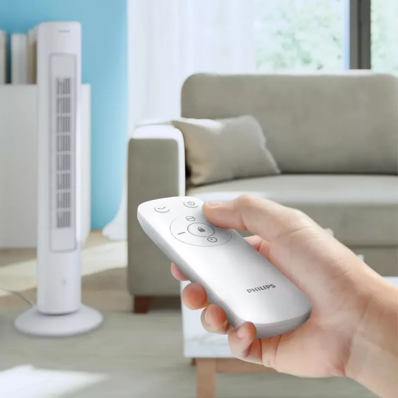 Mājsaimniecības torņa ventilators Philips 5000 sērija Balta krāsa CX5535/00