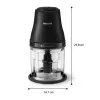 Elektriskais pārtikas smalcinātājs Philips HR1501/00 1 L 450 W Melns 5000 RPM plastmasas trauks nerūsējošā tērauda asmens 220-240V 50-60Hz