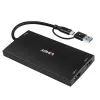 Lindy 43430 video kabeļa adapteris 0.11 m USB Type-C 2 x HDMI melns