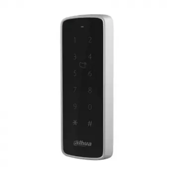 Piekļuves kontroles lasītājs DAHUA DHI-ASR2201D-B — 13,56 MHz, 9–15 V līdzstrāvas, 200 mA, 47,5×16×135 mm