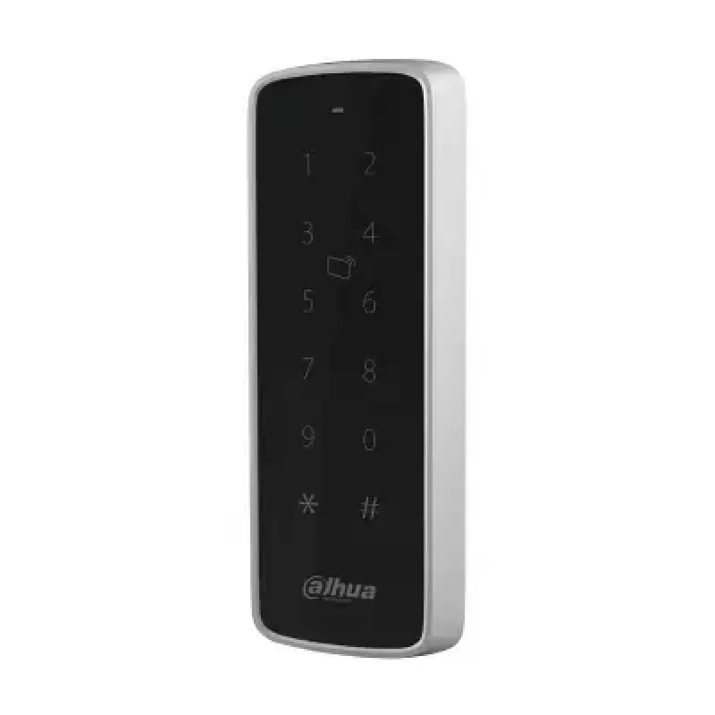 Piekļuves kontroles lasītājs DAHUA DHI-ASR2201D-B — 13,56 MHz, 9–15 V līdzstrāvas, 200 mA, 47,5×16×135 mm