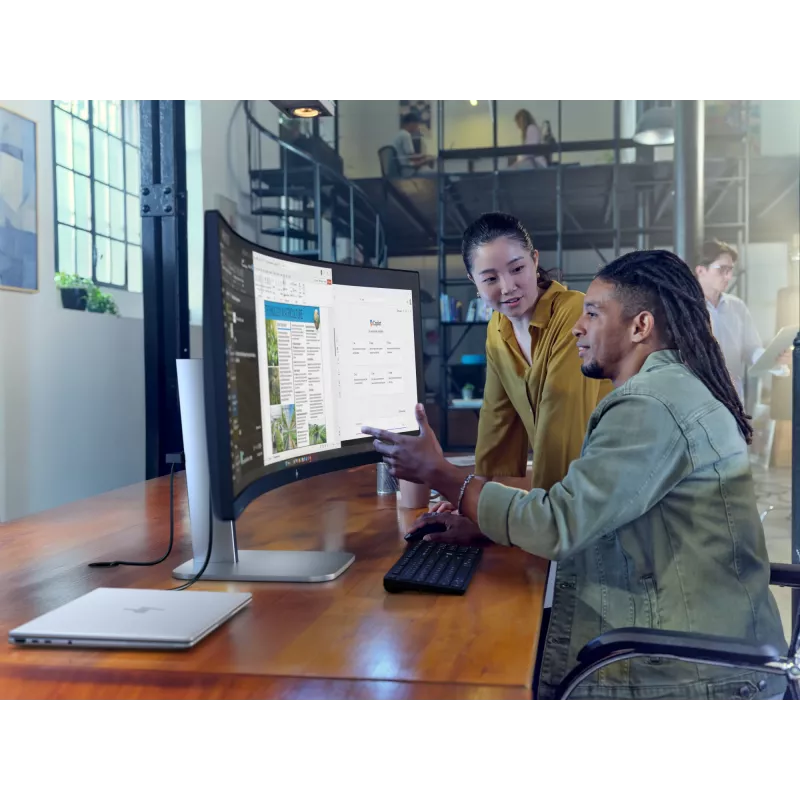 HP Series 5 Pro 49 collu DQHD konferenču monitors - 549pm, 124,5 cm (49 colli), 5120 x 1440 pikseļi, Dual QHD, LCD, 5 ms, Melns