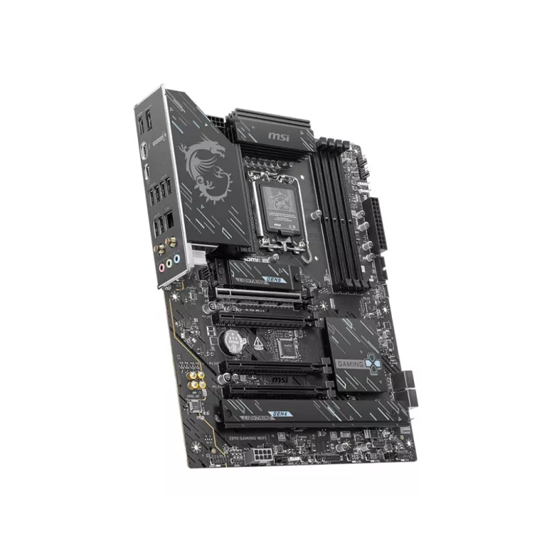 MSI Z890 Gaming WiFi mātesplate — Intel Z890 ATX, LGA1851 (S1851), DDR5, 4x DIMM, Wi‑Fi 7, 2.5GbE, 3x M.2