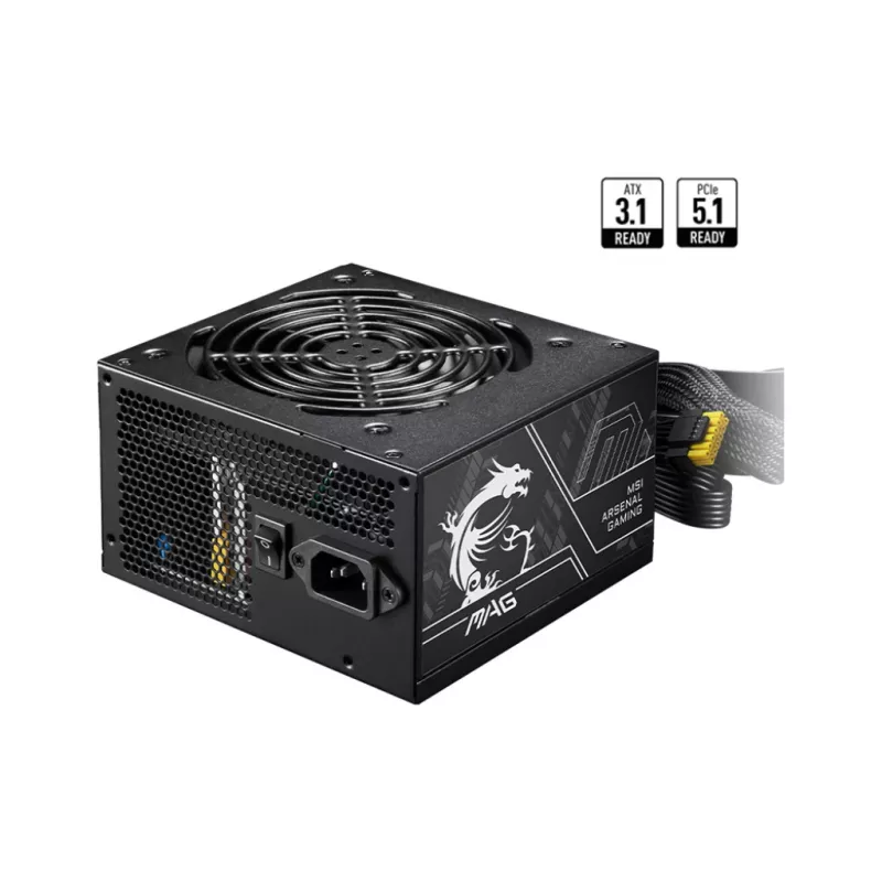 Barošanas bloks MSI MAG A650BN PCIE5 II 650W 20+4 pin ATX 80 PLUS Bronze melns