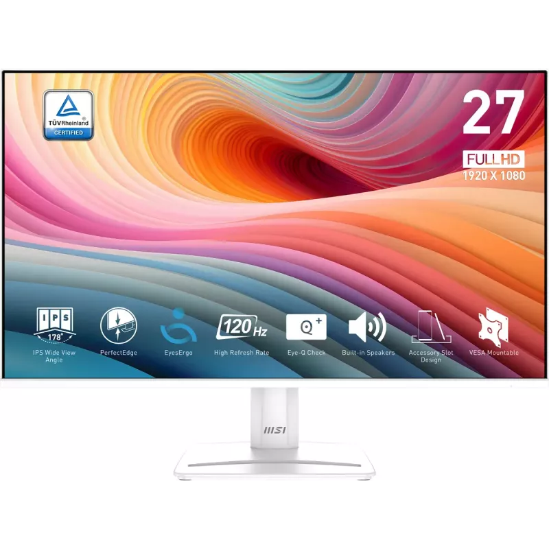 MSI Pro MP275W E2 datora monitors 68,6 cm (27 collas) 1920 x 1080 pikseļi Full HD LED balts