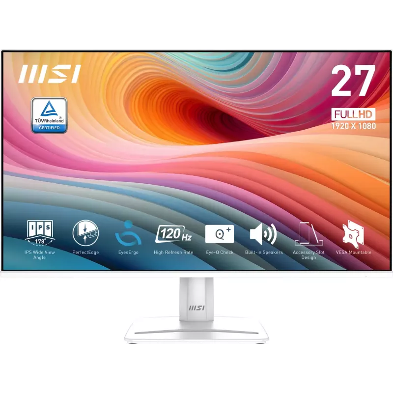 MSI Pro MP275W E2 datora monitors 68,6 cm (27 collas) 1920 x 1080 pikseļi Full HD LED balts
