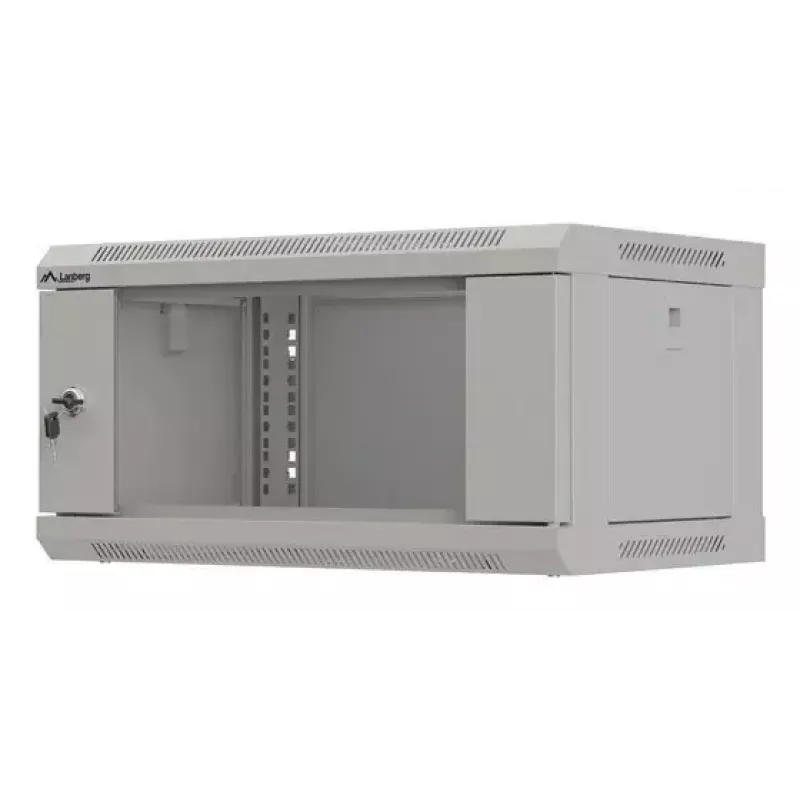 Pie sienas stiprināms rack skapis LANBERG WF03-5304-10S, 4U, 60 kg, pelēks, 281x540x350 mm